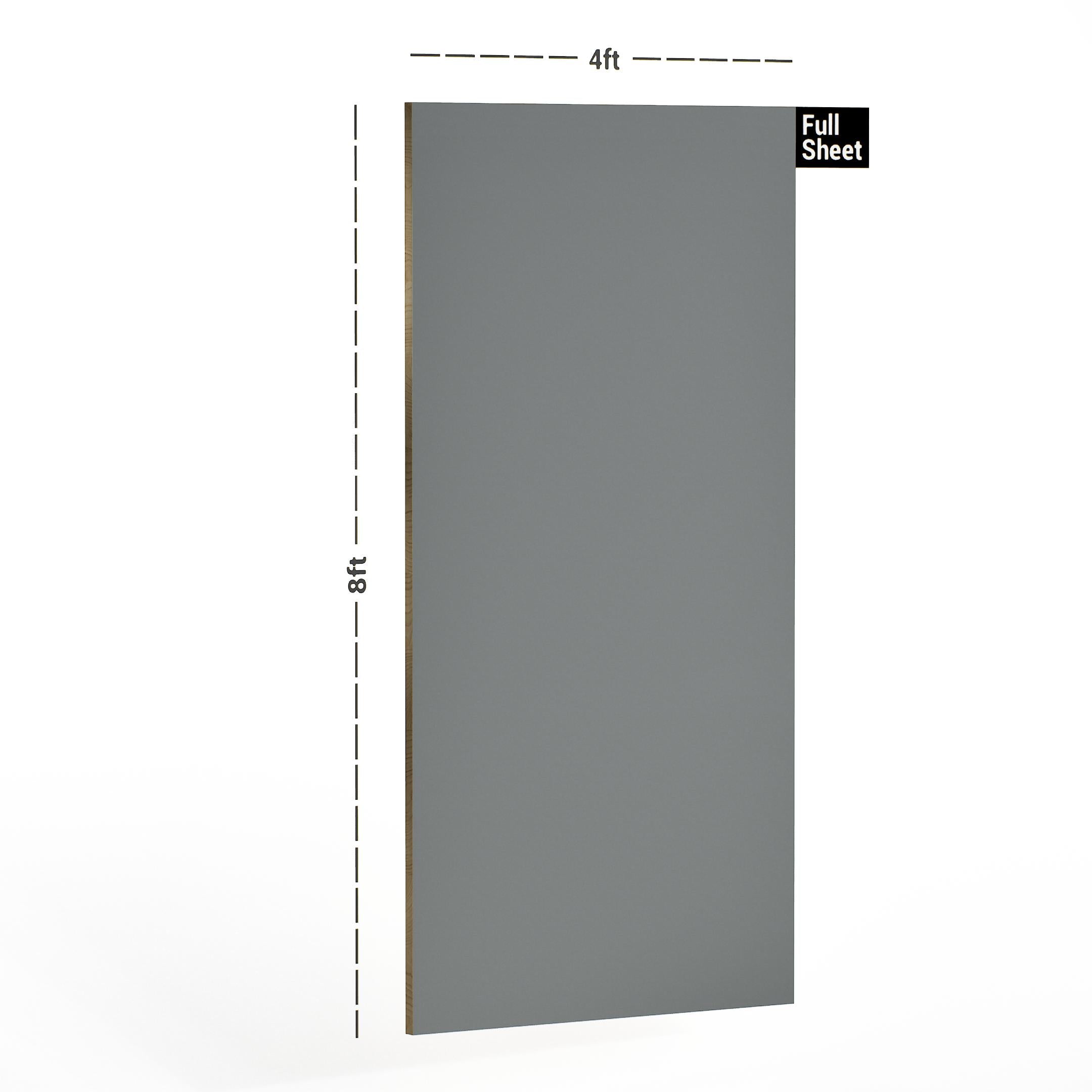 Grey Plain Laminate 8x4 ft High Gloss 1 mm - 5163 UG