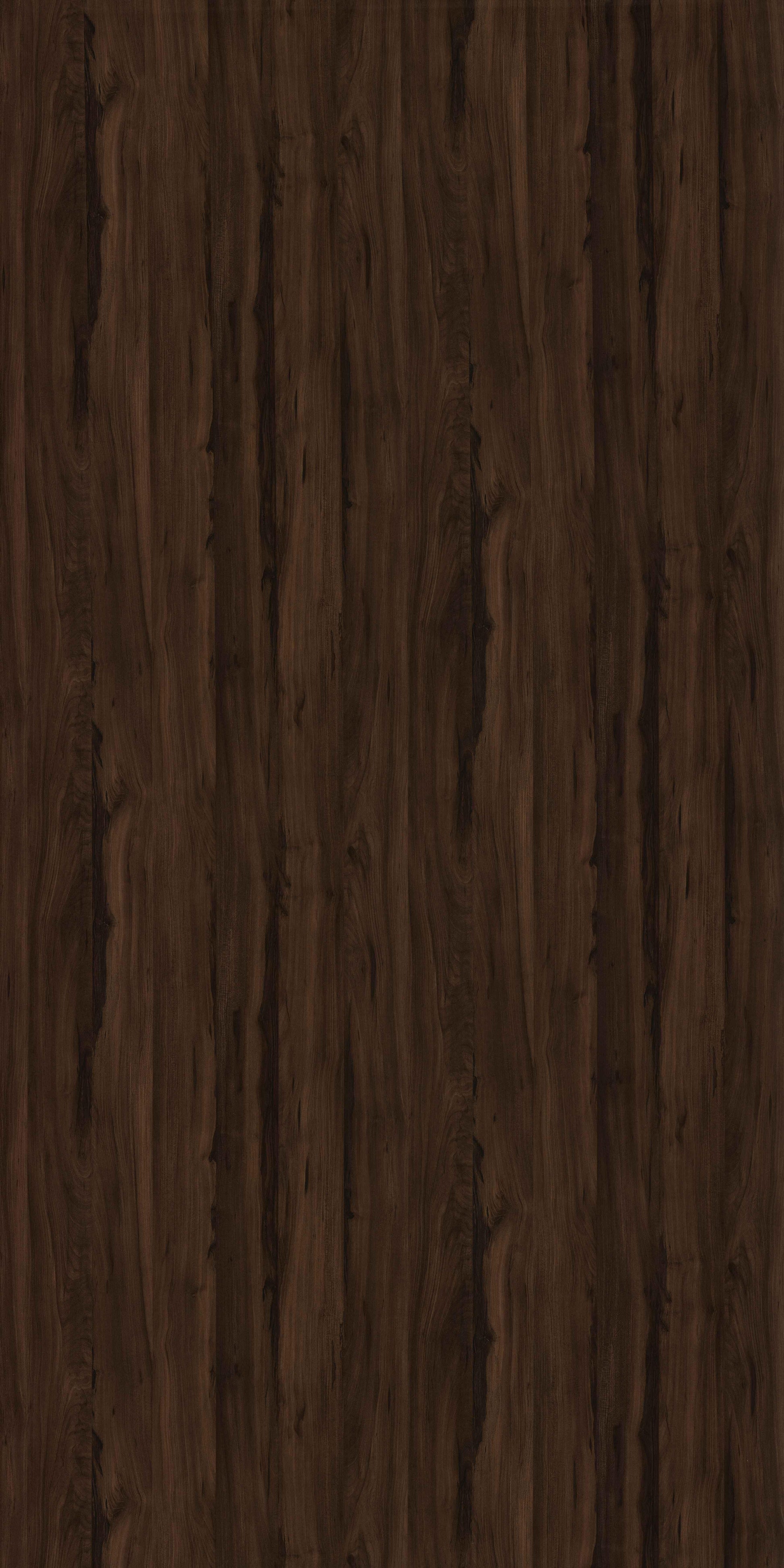 Brown wood grain laminate with textured finish and vertical wood pattern, showing natural wood grain details and texture