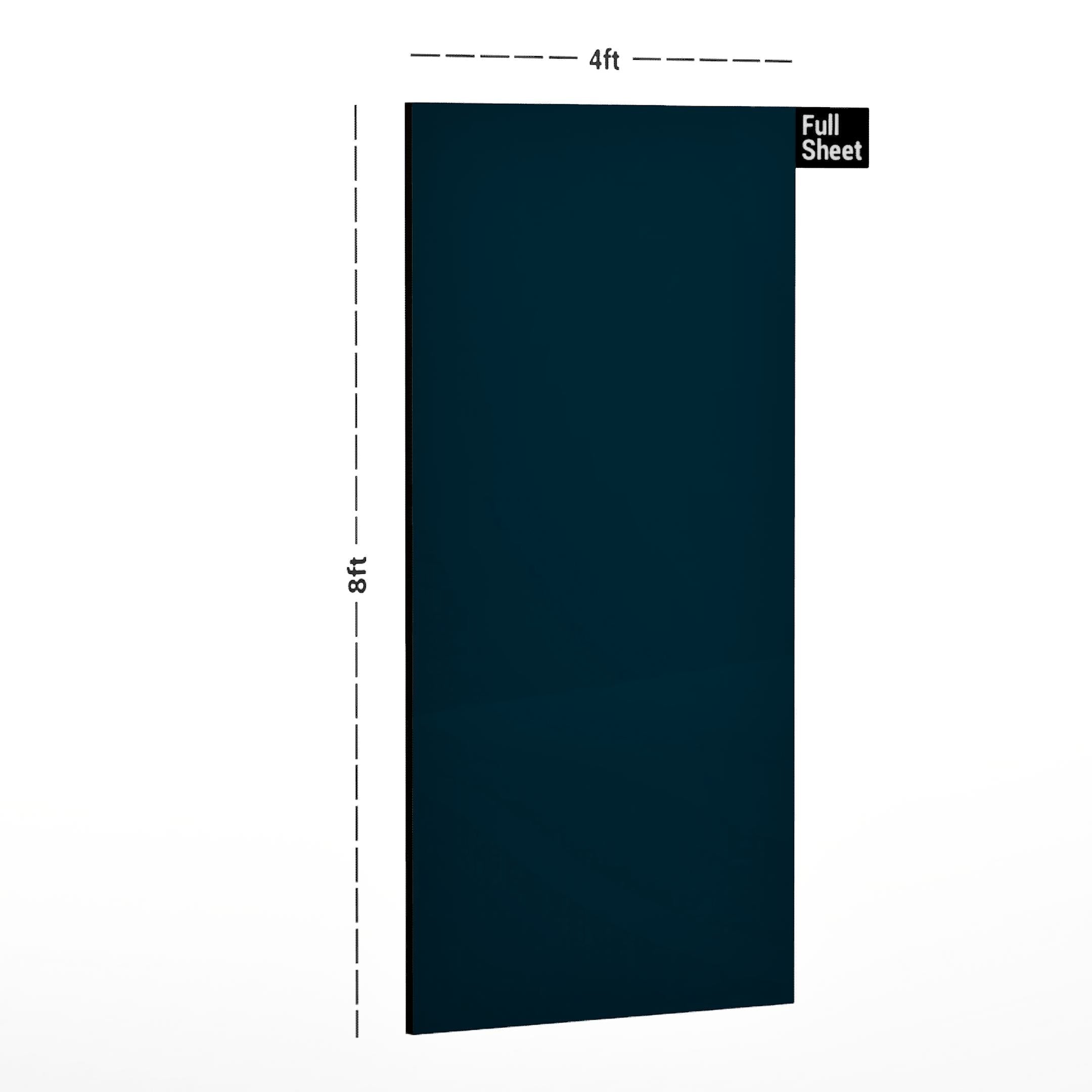 Deep Turquoise Plain Laminate 8x4 ft High Gloss 1 mm - 520 MR