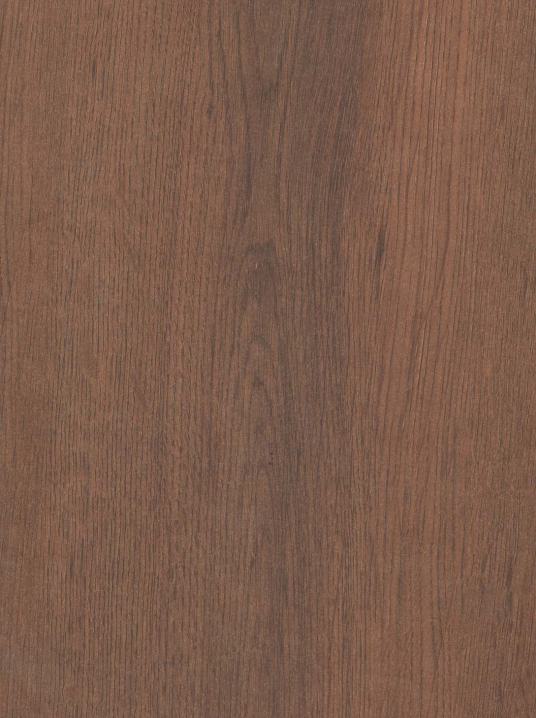 Brown wood grain laminate with textured finish and visible wood pattern and grain details