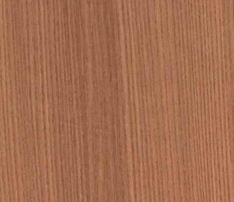 Brown wood grain laminate with textured finish and vertical wood pattern.