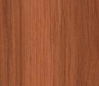 Brown wood grain laminate with textured finish and vertical wood pattern.