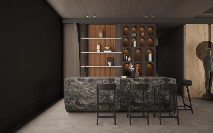 Dark Marble & Stone Laminate 8x4 ft Texture 0.8 mm - 53028 UG