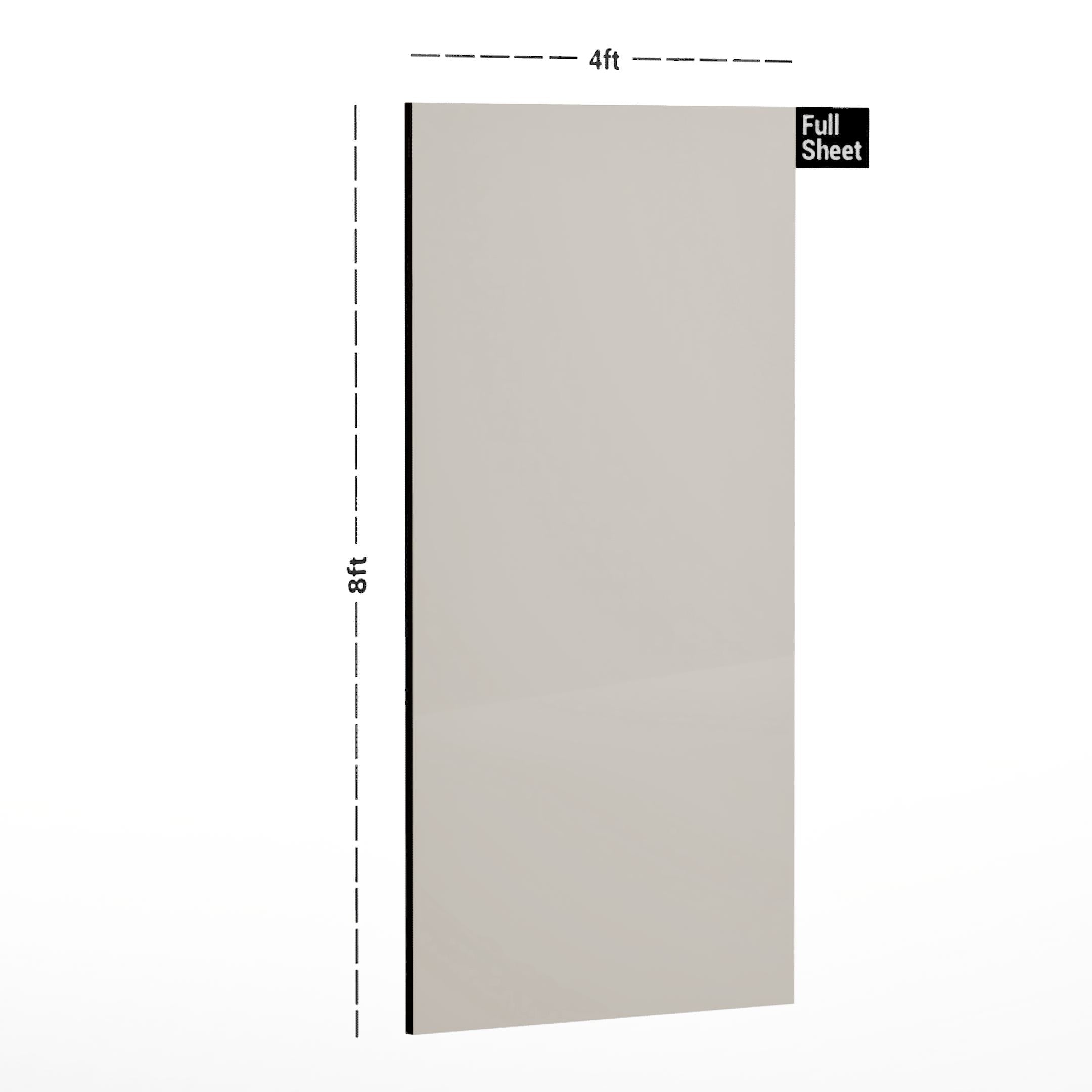Beige Plain Laminate 8x4 ft High Gloss 0.8 mm - 54151 A8