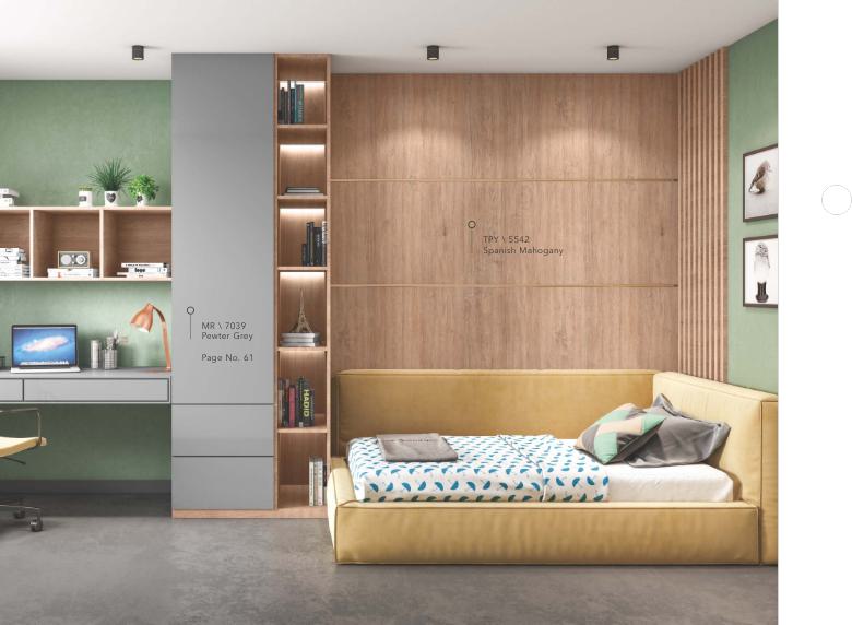 SpanishMahogany Wood Laminate 8x4 ft Texture 1 mm - 5542 TPY