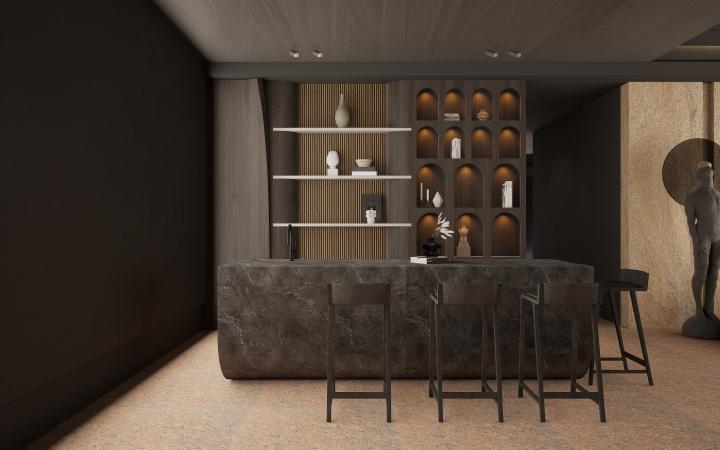 Grey Marquina Marble & Stone Laminate 8x4 ft 1 mm - 5572 SAT