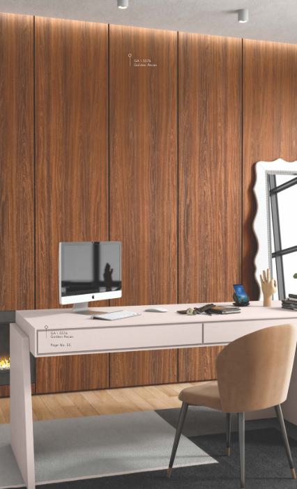 Golden Pecan Wood Laminate 8x4 ft Texture 1 mm - 5576 GA