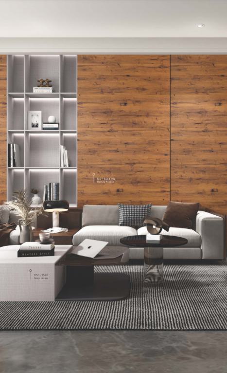 Honey Maple Wood Laminate 8x4 ft Texture 1 mm - 5585HZ MS