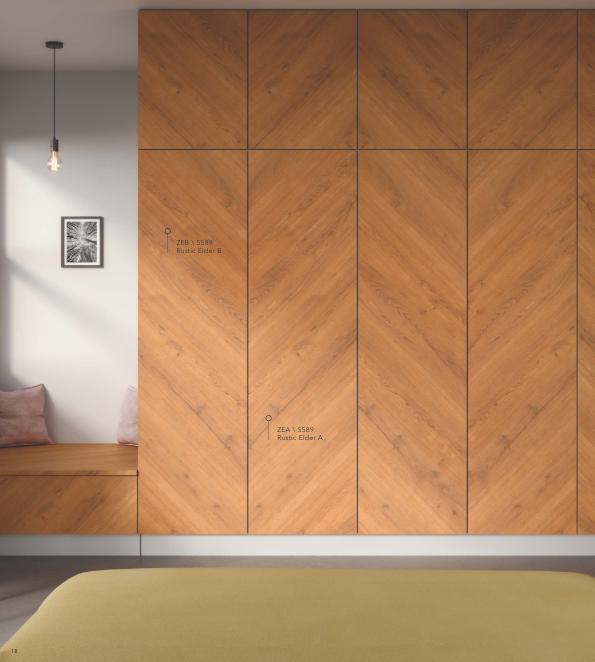 Rustic Elder B Wood Laminate 8x4 ft Texture 1 mm - 5589 ZEB