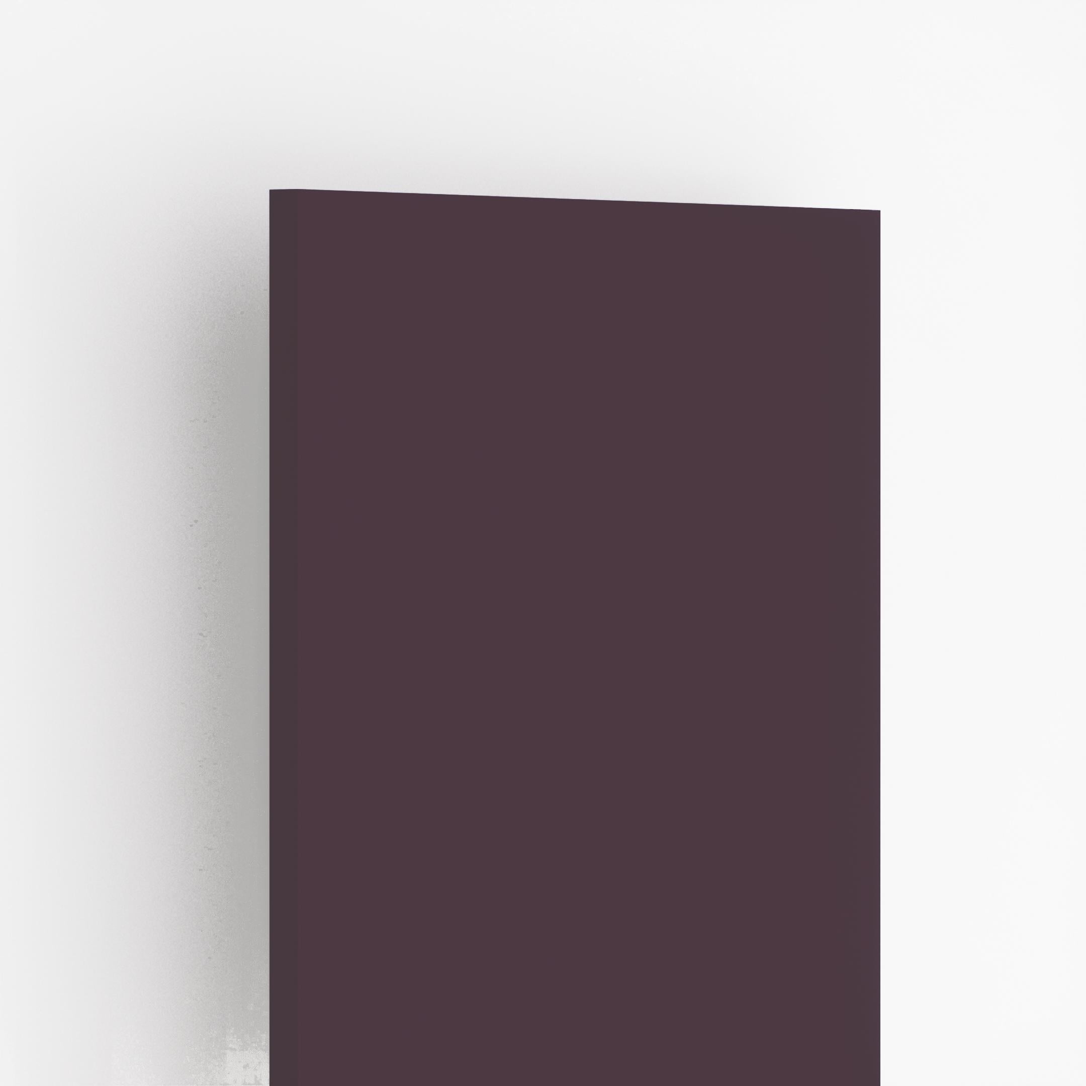 Purple plain laminate sheet with textured finish displayed against white background showing subtle shadow effect on left
