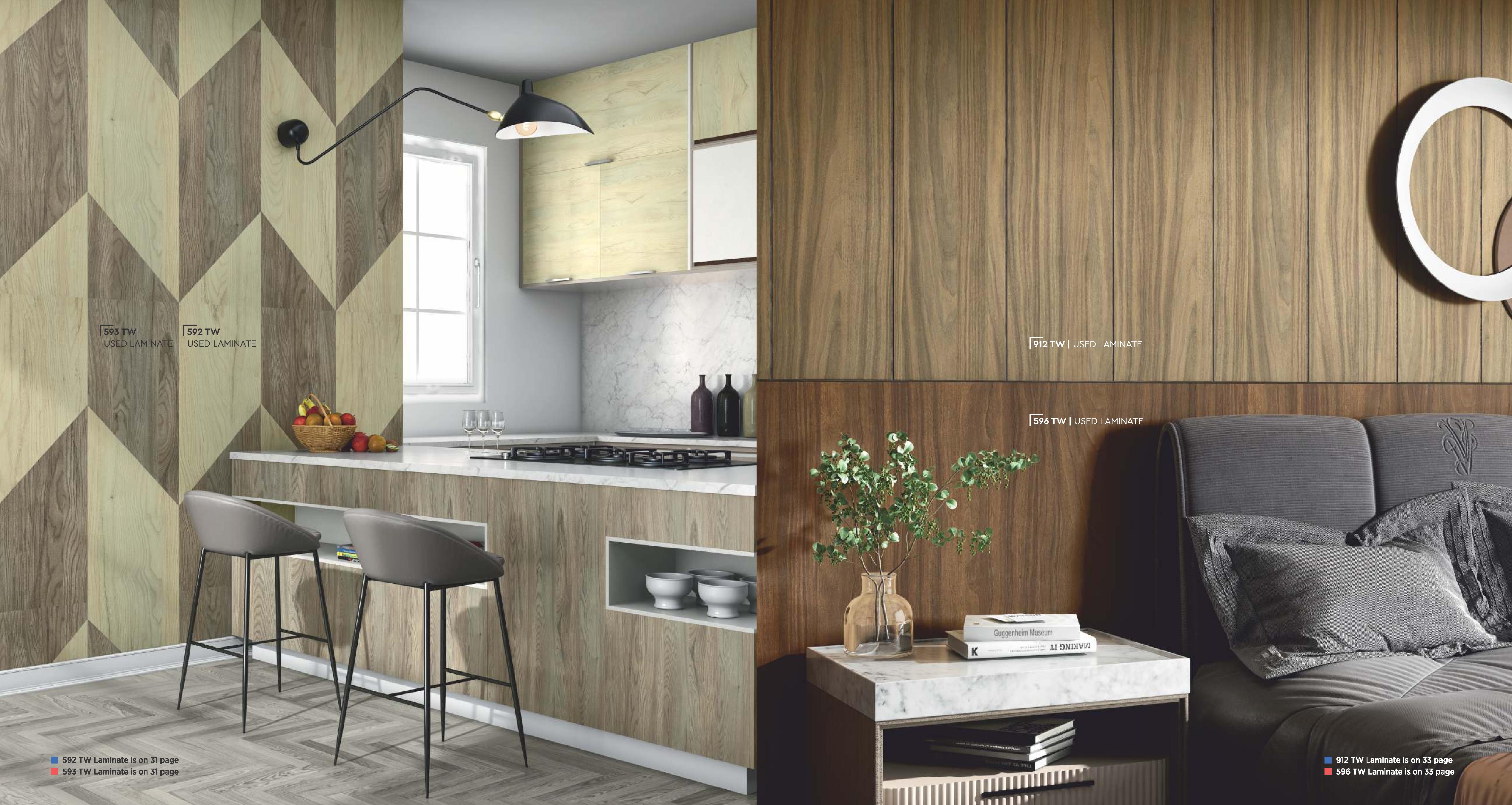 Kobe Elm Wood Laminate 8x4 ft Texture 1 mm - 592 TW