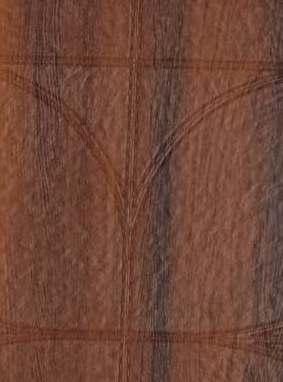 Brown wood laminate with textured finish and wood grain pattern, showing subtle darker brown accents and visible texture