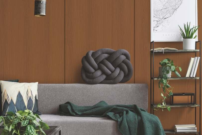 Knotty Walnut Wood Laminate 8x4 ft Texture 1 mm - 6153 IOK