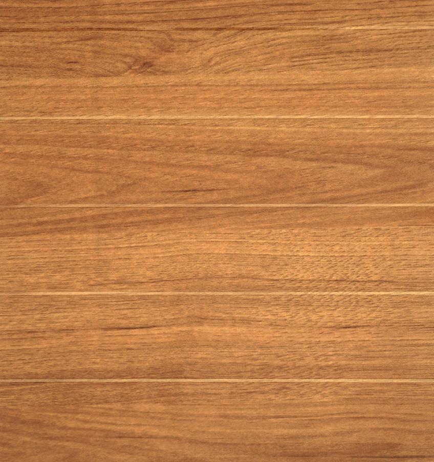Brown wood grain laminate with textured finish and horizontal planks showing natural wood pattern and grain variation