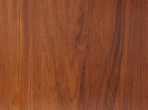 Brown wood grain laminate with suede finish and visible wood texture and pattern.