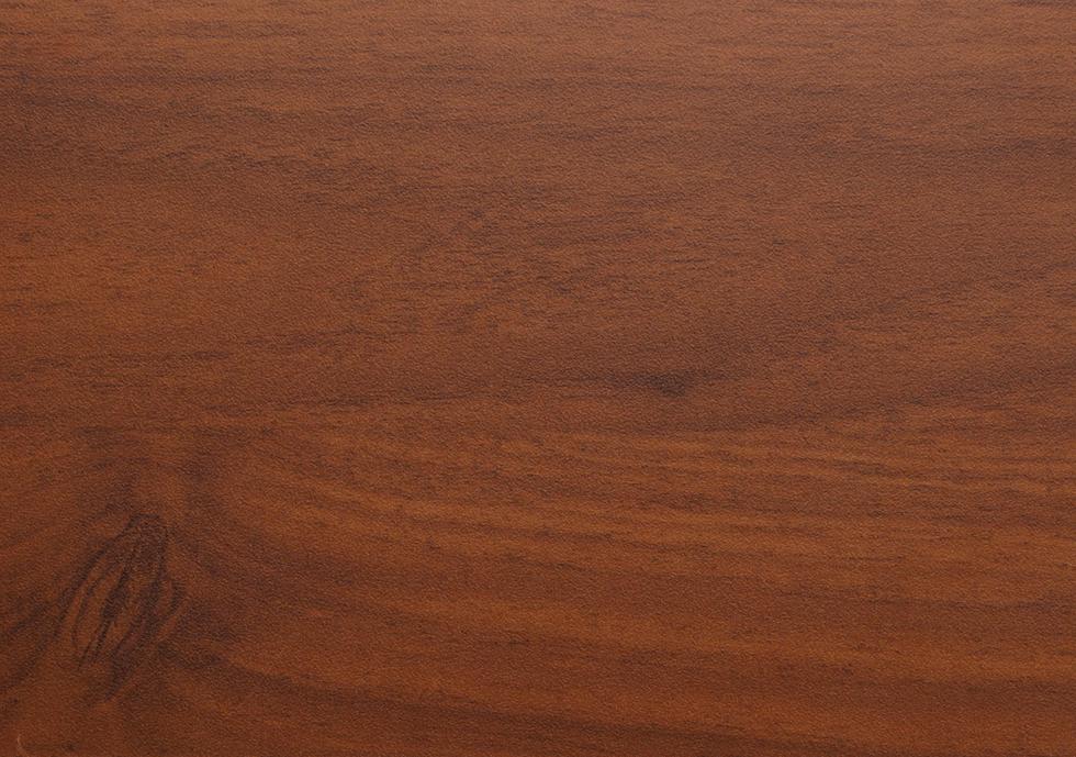 Brown wood grain laminate with suede finish and visible wood texture and pattern.