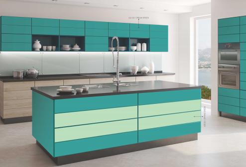 Dream Green Plain Laminate 8x4 ft Glossy 1 mm - 626 DG