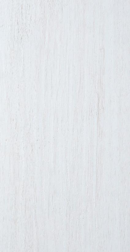 White wood grain laminate with textured finish and vertical grain pattern.