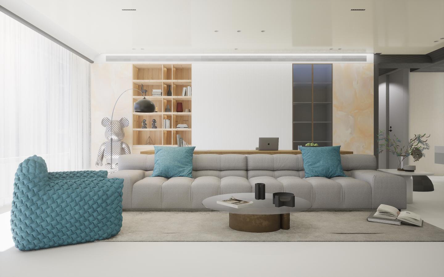 Superlative Satvario Cream Marble & Stone Laminate 8x4 ft Texture 1 mm - 6321 SHG