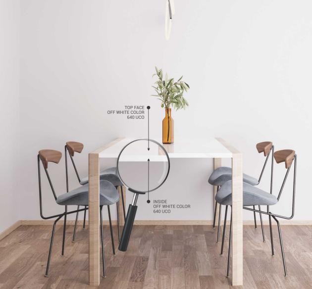 Offwhite Plain Laminate 8x4 ft Texture 1 mm - 640 UCO