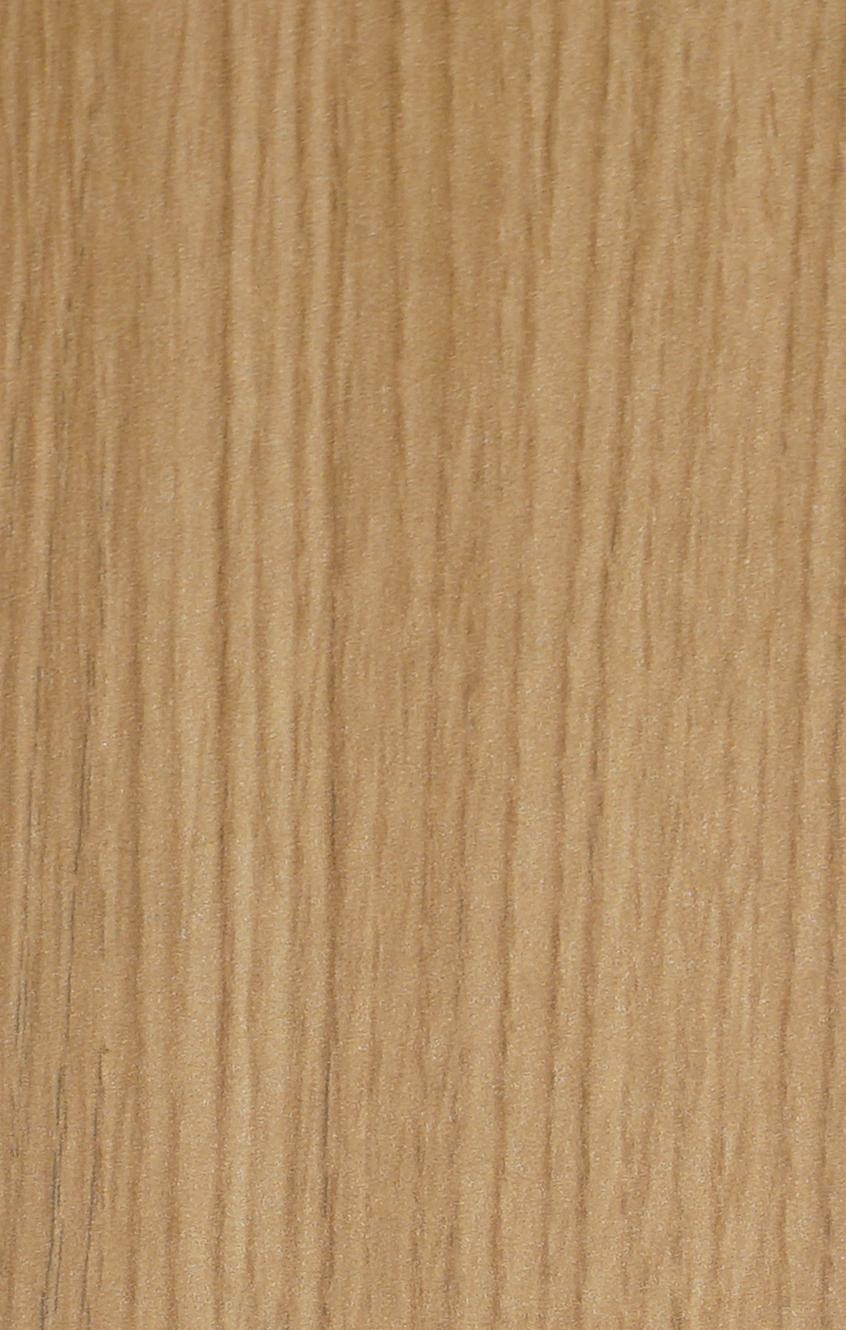 Brown wood grain laminate with suede finish and vertical striped pattern, showing textured surface and subtle sheen.