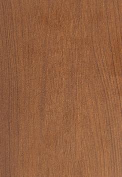 Brown wood grain laminate with suede finish and visible wood texture.