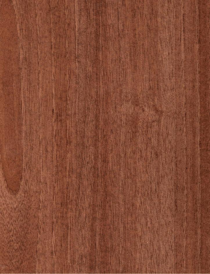 Brown wood grain laminate with textured finish and vertical wood pattern, showing natural grain details and texture