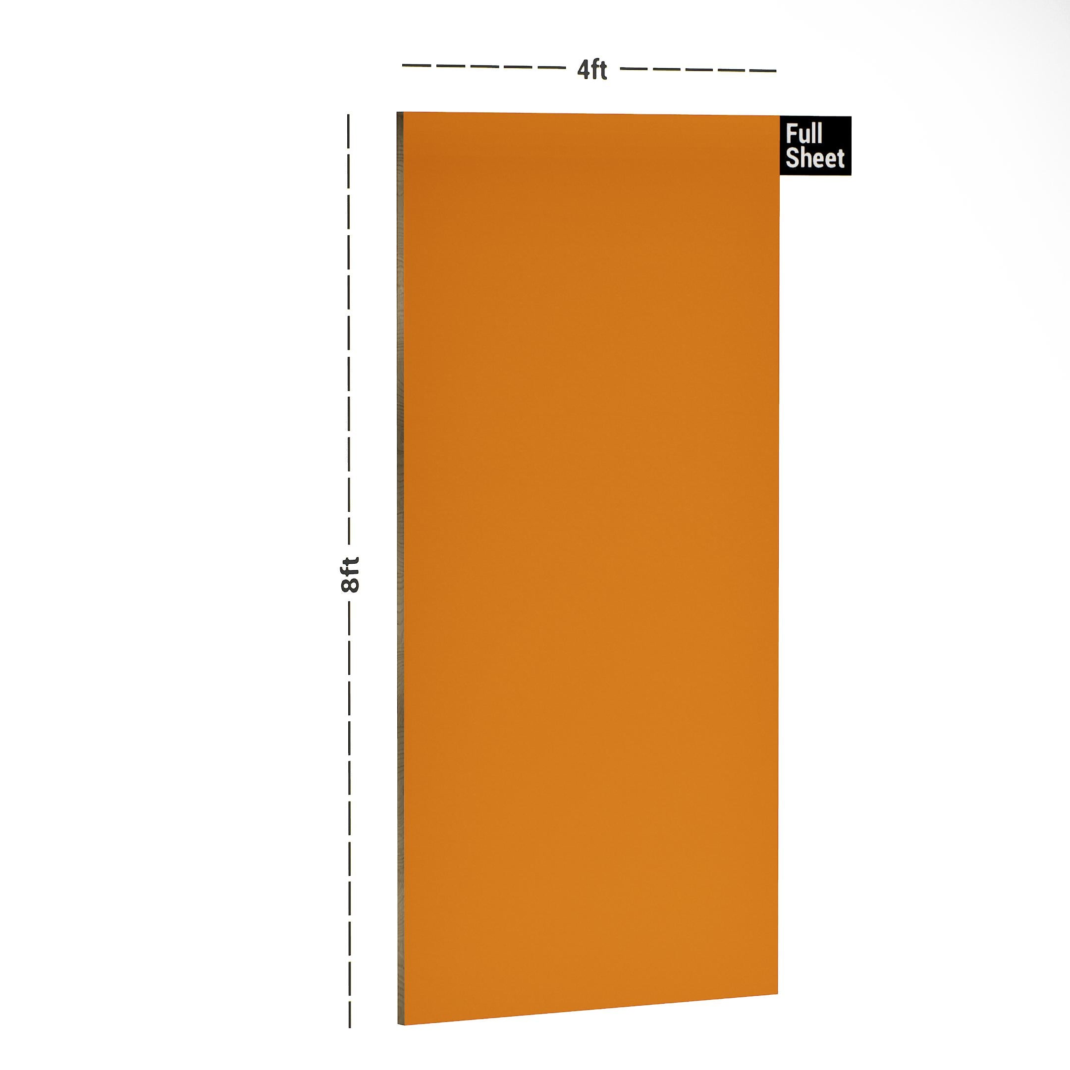 8x4 ft plain colors laminates Orange 653_SHG