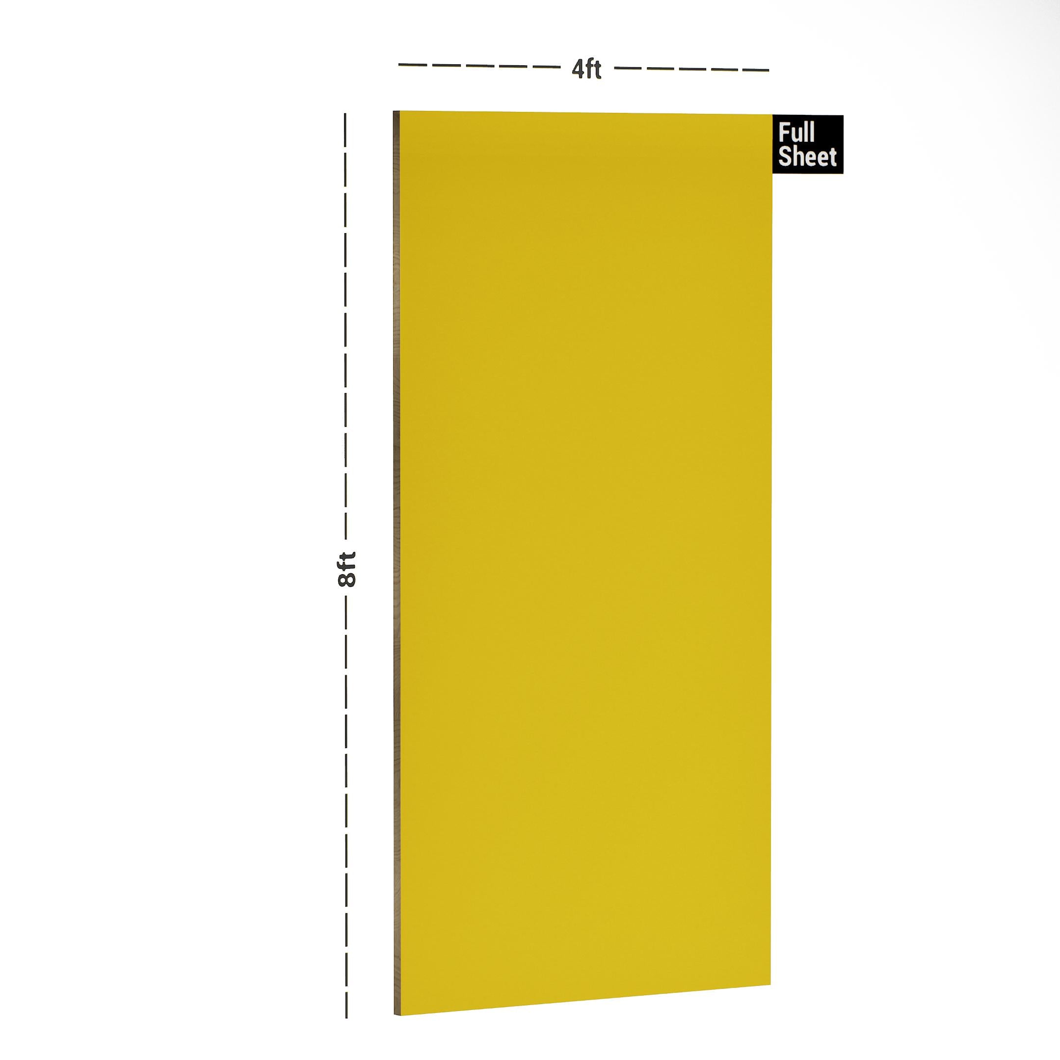 8x4 ft plain colors laminates Yellow 654_SHG