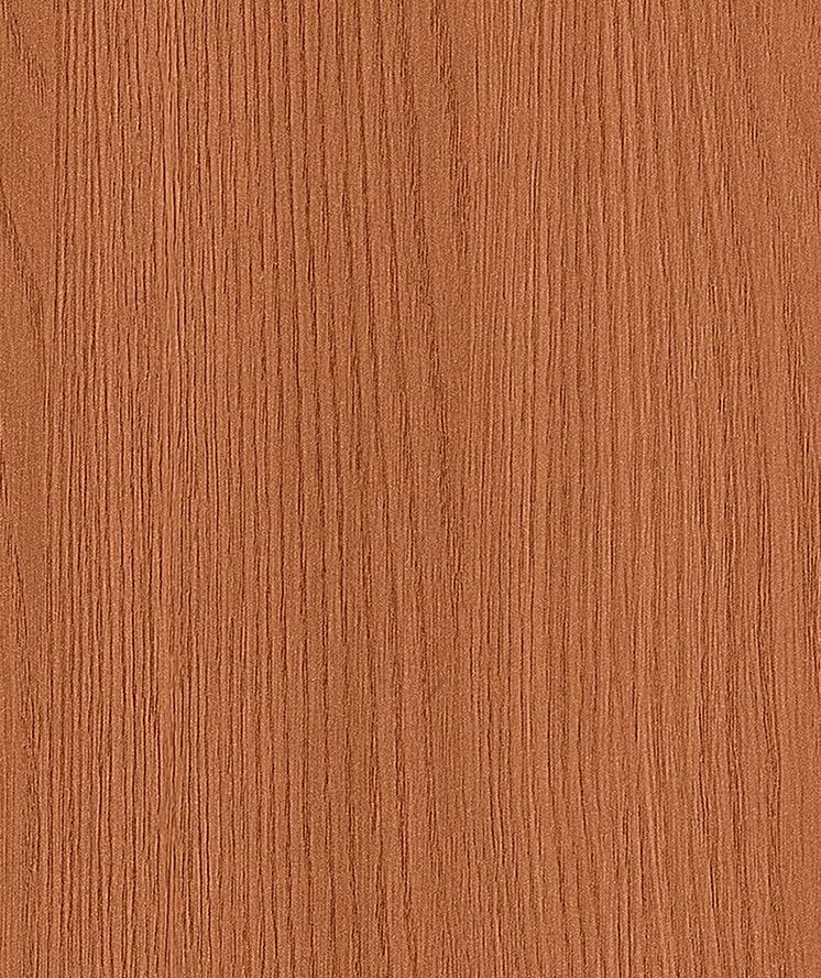 Brown wood grain laminate with suede finish and textured vertical pattern.