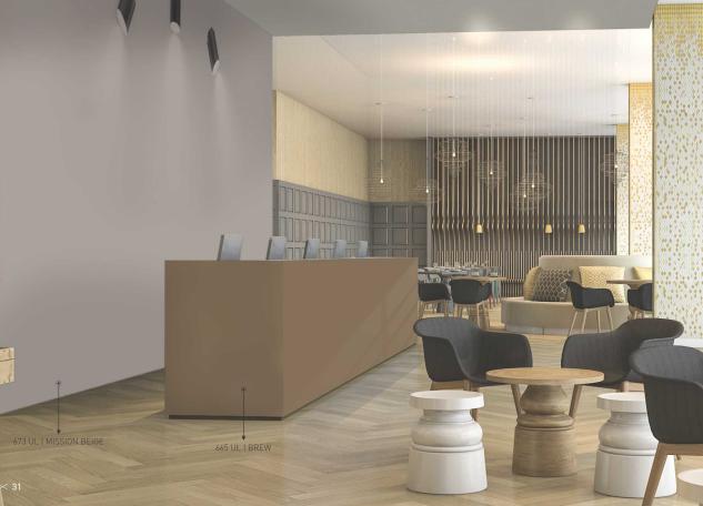 Mission Beige Plain Laminate 8x4 ft Texture 1 mm - 673 UL