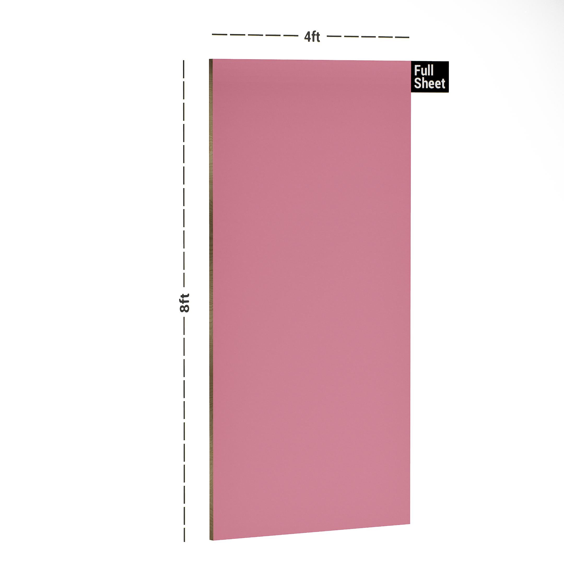 Rose Pink Plain Laminate 8x4 ft High Gloss 1 mm - 6903 EHG