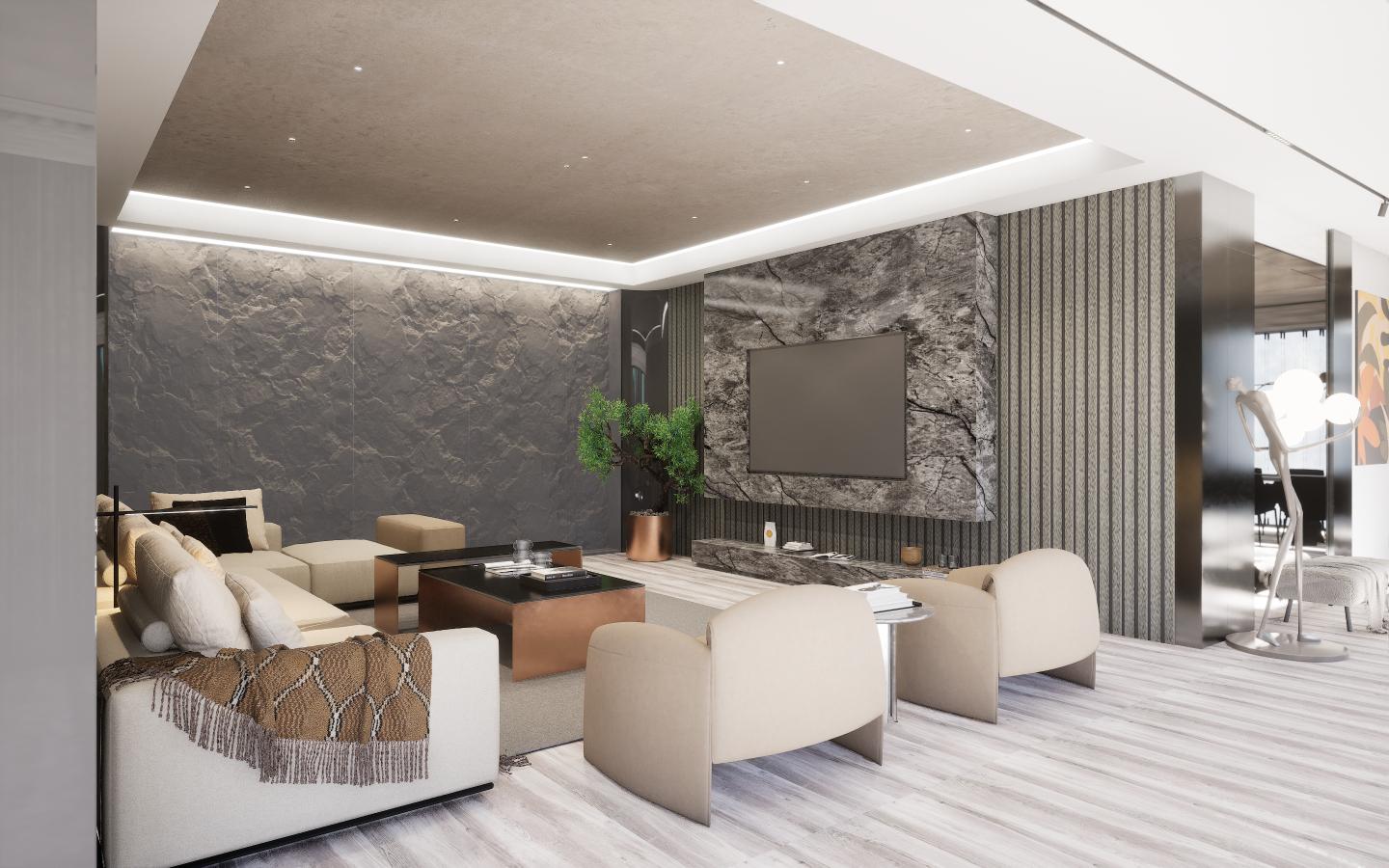 Sierra Dark Marble & Stone Laminate 8x4 ft High Gloss 0.82 mm - 6914 HGS