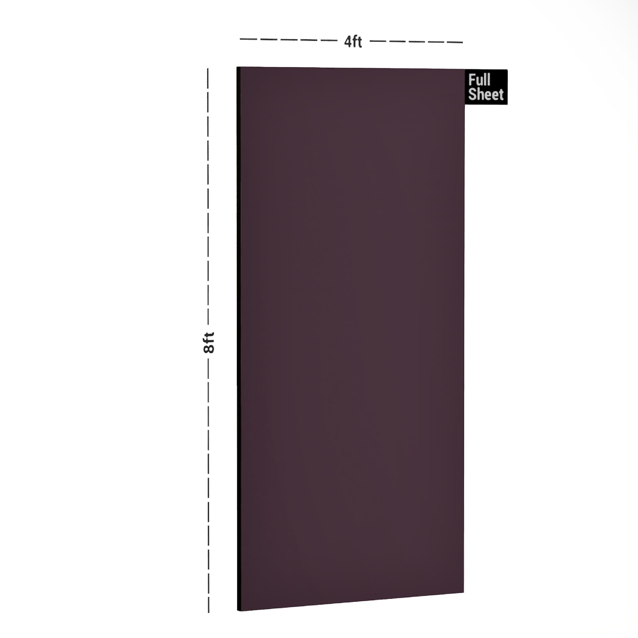 Solid Burgundy Plain Laminate 8x4 ft Suede 1 mm - 7019 SF