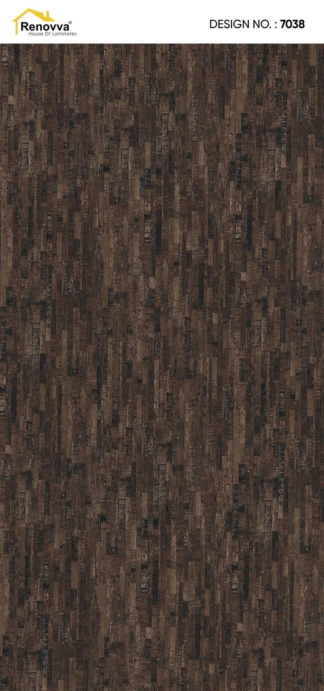 Brown Carmel Wood Laminate 8x4 ft Suede 1 mm - 7038 SF