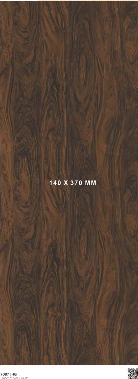 Walnut Wood Laminate 8x4 ft High Gloss 0.8 mm - 7087 HG