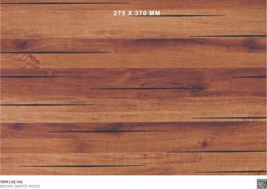 HZ Brown Santos Wood Laminate 8x4 ft High Gloss 0.8 mm - 7099 HG