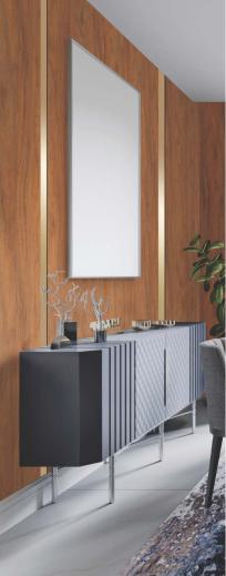 Ebony Teak Wood Laminate 8x4 ft High Gloss 1 mm - 7217 HG