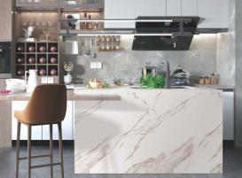 Choco Concrete Marble & Stone Laminate 8x4 ft High Gloss 1 mm - 7297 HG