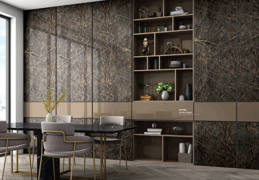 Steel Marble & Stone Laminate 8x4 ft High Gloss 1 mm - 736 HG