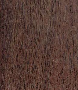 Brown wood grain laminate with suede finish and visible texture, rustic wood pattern, dark brown tones and subtle sheen