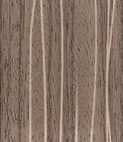 Brown wood grain laminate with suede finish and wavy pattern, showing wood texture and darker flecks.