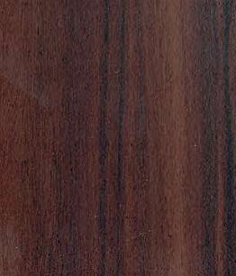 Brown wood grain laminate with suede finish and dark vertical lines, showing wood texture and grain pattern.