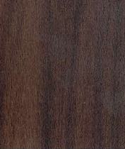 Brown wood grain laminate with suede finish and visible texture, dark brown color with vertical wood pattern and slight sheen