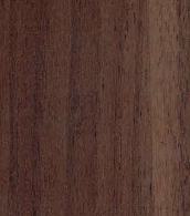 Brown wood grain laminate with suede finish and visible texture, displaying a realistic wood pattern with dark brown tones.