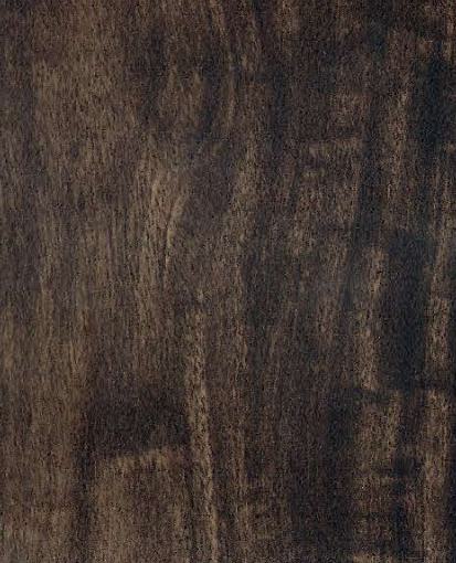 Brown wood laminate with suede finish and wood grain texture, showing natural pattern and dark brown color variation.