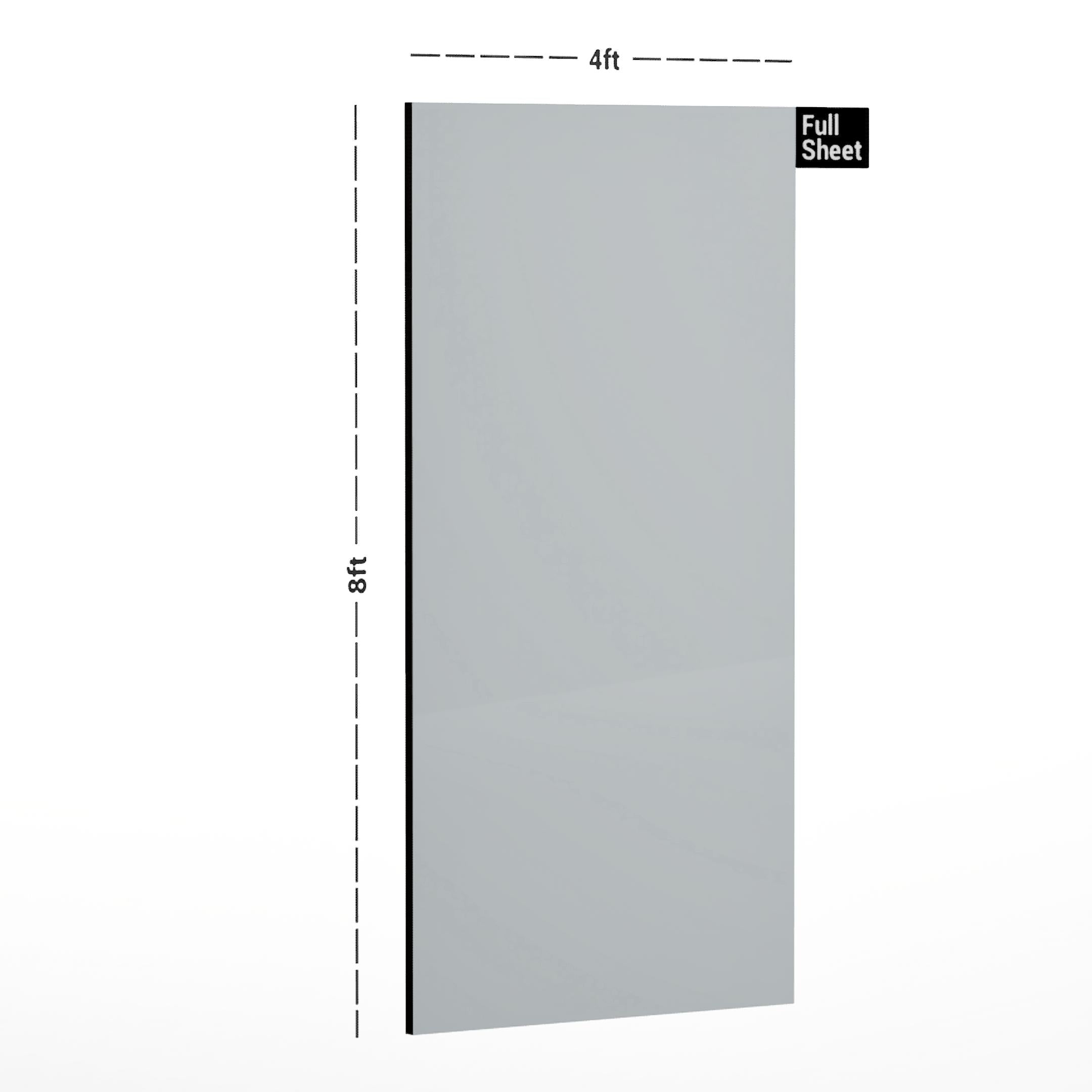 Silver Grey Plain Laminate 8x4 ft High Gloss 0.8 mm - 8012 SG