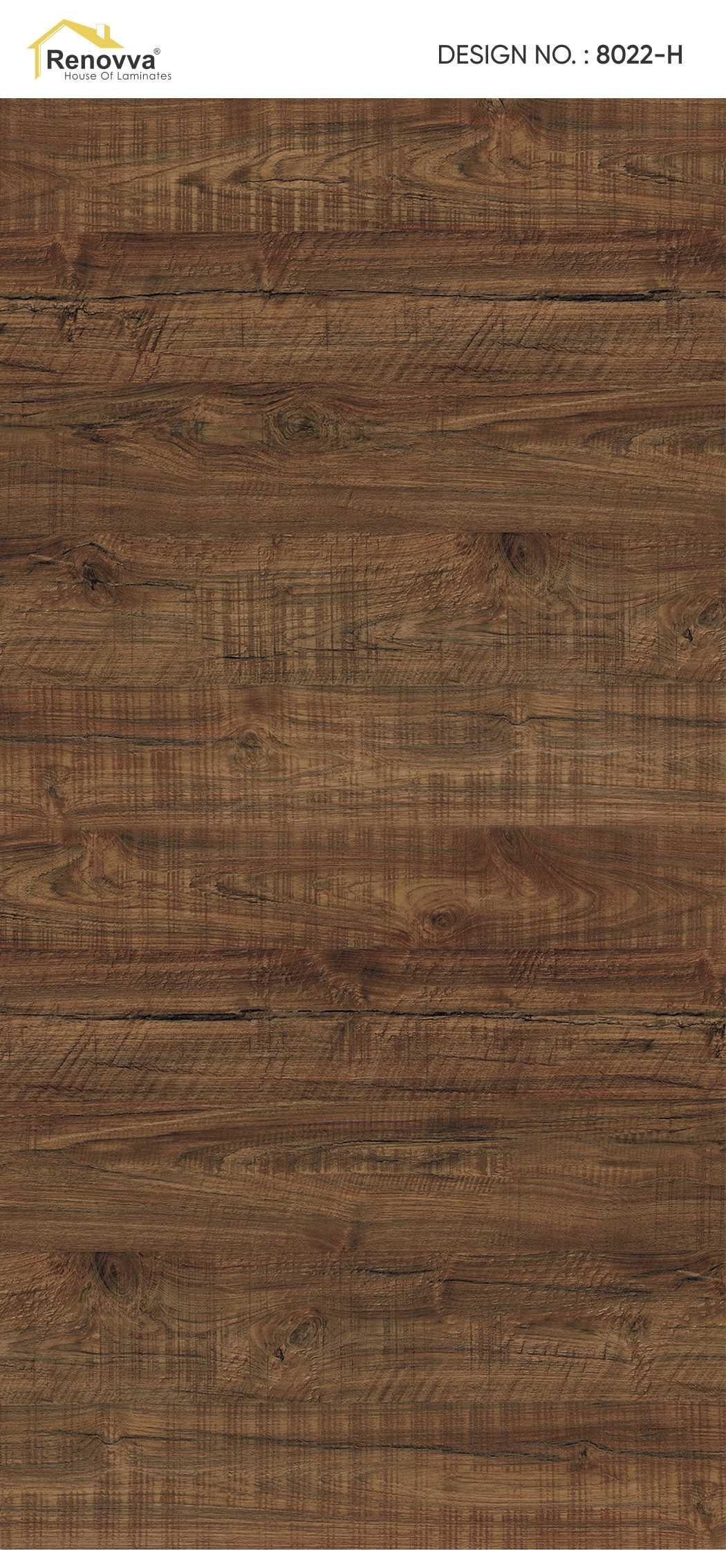 Melody Roughcut Wood Laminate 8x4 ft Matte 1 mm - 8022 H