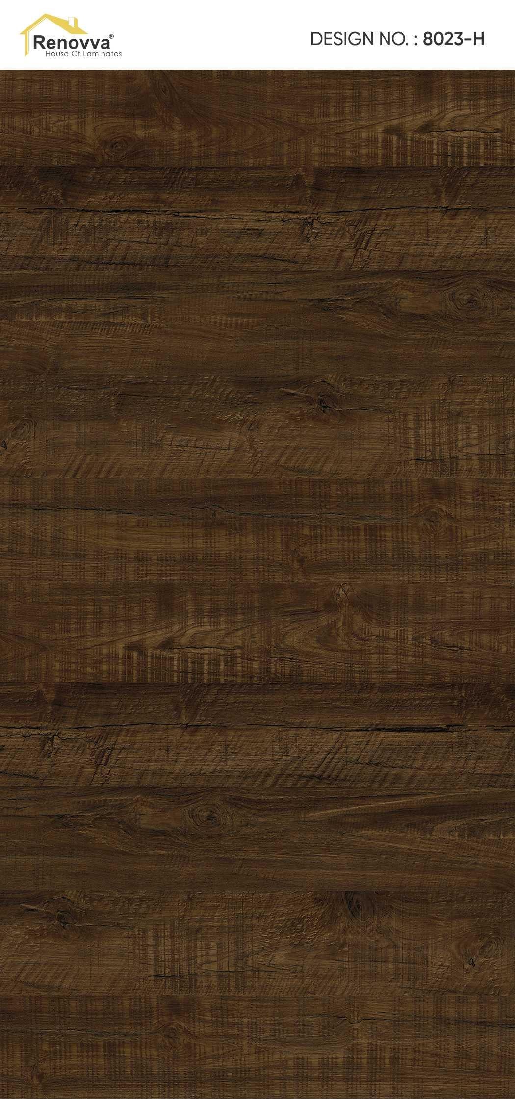 Coconut Roughcut Wood Laminate 8x4 ft Matte 1 mm - 8023 H