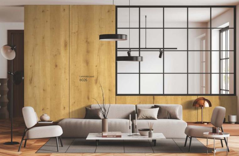 34 Natural Moden Oak Wood Laminate 8x4 ft Texture 1 mm - 8026 A